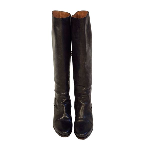 Dries Van Noten Vintage Tall Black Leather Boots - Picture 2 of 9